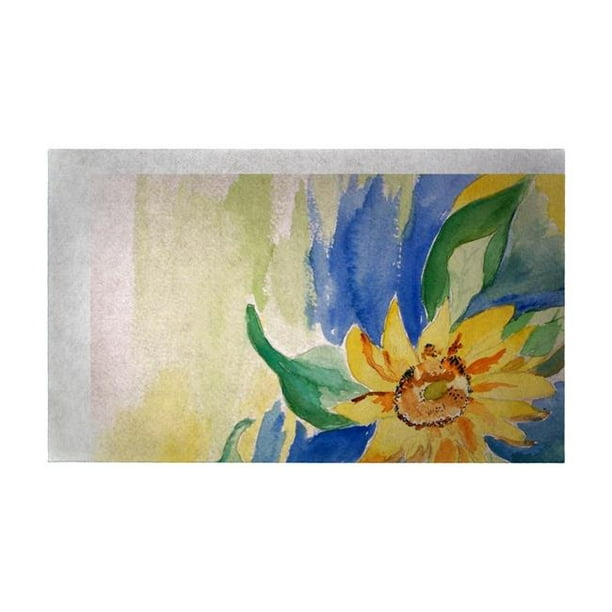 Blue Bird & Flowers Door Mat 30x50 